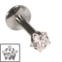 Steel Internally Threaded Claw Set Star Jewelled Labrets 1.2mm
