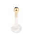 Bioflex Push-fit Labret with Zircon Steel Ball (Gold colour)