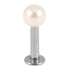 Steel Labret with Acrylic Pearl Ball 1.6mm