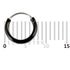 Black Coated Sterling Silver Hoops - Earrings