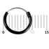 Black Coated Sterling Silver Hoops - Earrings