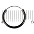 Black Coated Sterling Silver Hoops - Earrings