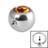 Steel Clip in Jewelled Balls 4mm