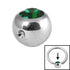 Steel Clip in Jewelled Balls 4mm