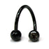 Black Titanium Double Jewelled Spirals 1.6x12mm