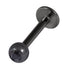 Black Steel Jewelled Labrets 1.6x12mm