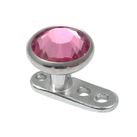 Titanium Dermal Anchor with Jewelled Disk Top (5 and 5.5mm diameter)