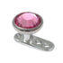 Titanium Dermal Anchor with Jewelled Disk Top (5 and 5.5mm diameter)