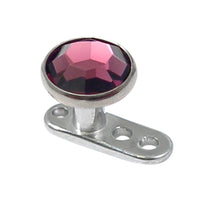 Titanium Dermal Anchor with Jewelled Disk Top (5 and 5.5mm diameter)