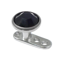Titanium Dermal Anchor with Jewelled Disk Top (5 and 5.5mm diameter)