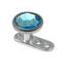 Titanium Dermal Anchor with Jewelled Disk Top (5 and 5.5mm diameter)