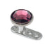 Titanium Dermal Anchor with Jewelled Disk Top (5 and 5.5mm diameter)
