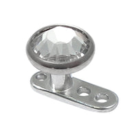 Titanium Dermal Anchor with Jewelled Disk Top (5 and 5.5mm diameter)