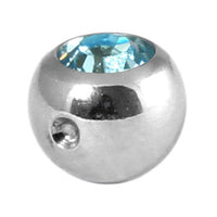 Titanium Clip in Jewelled Ball (for BCR)