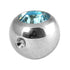 Titanium Clip in Jewelled Ball (for BCR)