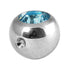 Titanium Clip in Jewelled Ball (for BCR)