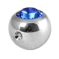 Titanium Clip in Jewelled Ball (for BCR)