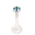 Bioflex Push-fit Labret with Titanium Jewelled Disk (3mm Disk)