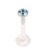 Bioflex Push-fit Labret with Titanium Jewelled Disk (3mm Disk)