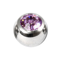 Titanium Threaded Jewelled Balls 1.6x5mm