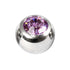 Titanium Threaded Jewelled Balls 1.6x5mm