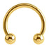 22ct Gold Steel Circular Barbells (CBB) (Horseshoes)
