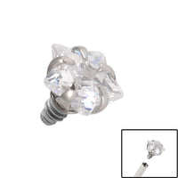 Steel Claw Set Jewelled Star for Internal Thread shafts in 1.2mm