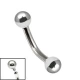 Titanium Internally Threaded Curved Bar 1.6mm