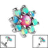 Steel Claw Set 8 Point Opal Flower for Internal Thread shafts in 1.6mm. Also fits Dermal Anchor