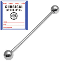 Sterile Steel Industrial Scaffold Barbell 1.6mm 32-38mm