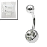 Sterile Steel Jewelled Belly Bars