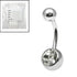 Sterile Steel Jewelled Belly Bars
