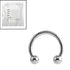 Sterile Steel Circular Barbells (CBB) (Horseshoes)