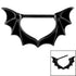 Black Steel Bat Wings Nipple Clicker Ring