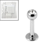 Sterile Steel Jewelled Labrets