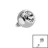 Titanium Jewelled Ball for Internal Thread shafts in 1.2mm