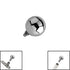 Titanium Ball for Internal Thread shafts in 1.6mm. Also fits Dermal Anchor
