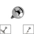 Titanium Ball for Internal Thread shafts in 1.6mm. Also fits Dermal Anchor