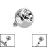Titanium Jewelled Ball for Internal Thread shafts in 1.6mm. Also fits Dermal Anchor