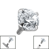 Titanium Claw Set Jewel for Internal Thread shafts in 1.6mm. Also fits Dermal Anchor