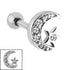 Steel Jewelled Star and Moon Micro Bar