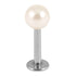 Steel Labret with Acrylic Pearl Ball 1.2mm