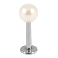 Steel Labret with Acrylic Pearl Ball 1.2mm