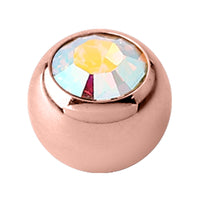 Rose Gold Steel Jewelled Balls 1.2mm