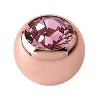 Rose Gold Steel Jewelled Balls 1.2mm