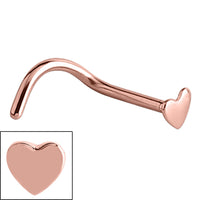 Steel Heart Nose Stud