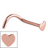 Steel Heart Nose Stud