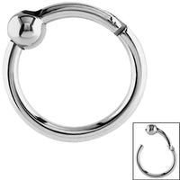 Steel Hinged Clicker Ring with a Ball