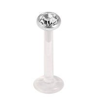 Bioflex Push-fit Labret with Steel Jewelled Disk