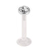 Bioflex Push-fit Labret with Steel Jewelled Disk